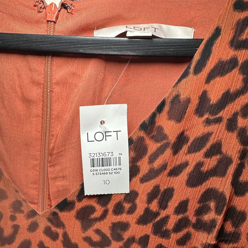 Loft dress new leopard print - Picture 2 of 2